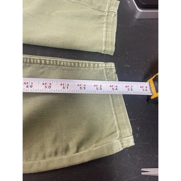 Free People M Army Green Utility Jumpsuit Boiler Suit Coverall Zip Front - Image 10