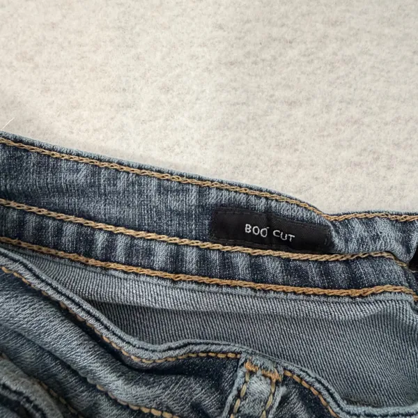 a.n.a. Womens Blue Bootcut Jeans Medium Wash Distressed Size 14 RN93677 - Image 3