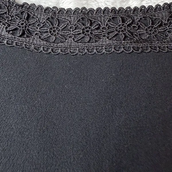 Scarlet Darkness Womens Size Large Black Lace Trim Smocked Waist Gothic Blouse - Image 10
