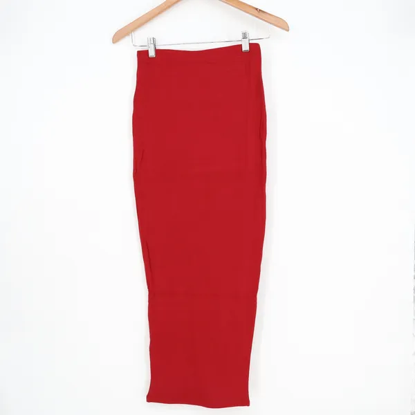 Naked Wardrobe Red Bodycon Maxi Skirt High Waisted Size M - Image 6