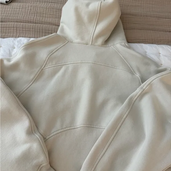 Lululemon Scuba Oversized Half Zip Hoodie. Bone color. Size M/L - Image 5