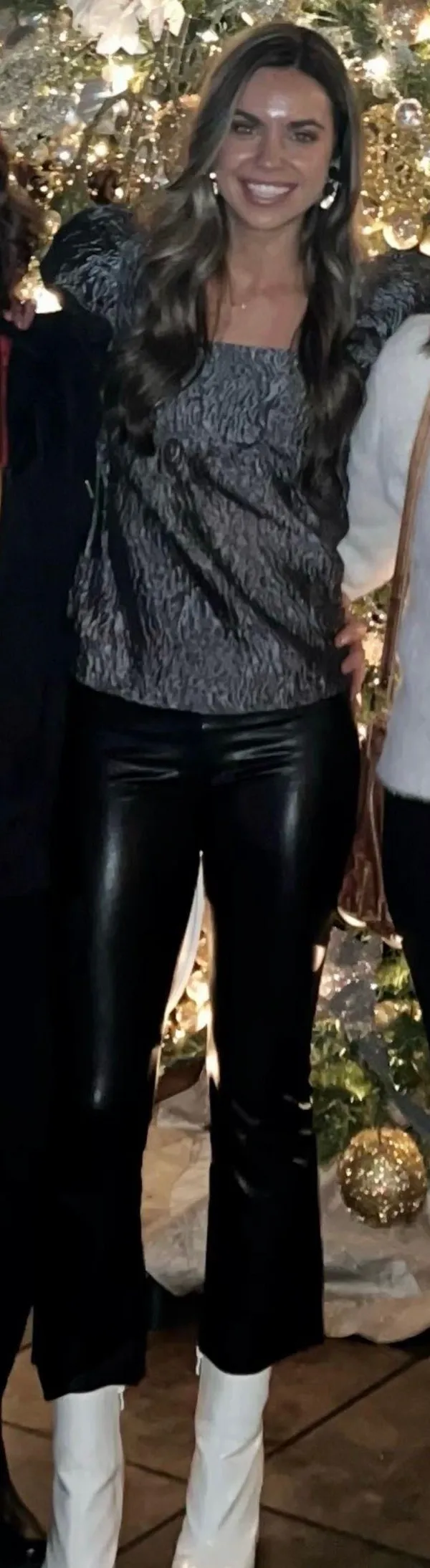 Amazing Lace Silver Puff Sleeve Metallic Top - Image 4
