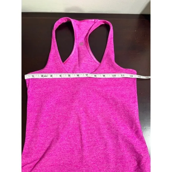 Lululemon Cool Racerback Tank Heathered Pink‎ Athletic Yoga Top Size 4 - Image 8
