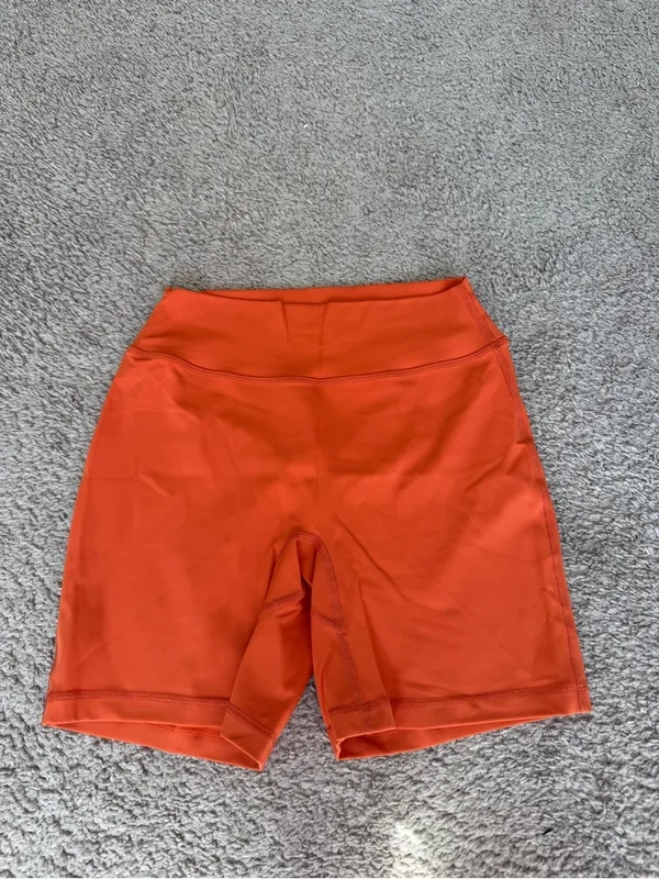 Tom Tiger Orange High-Waist Active Shorts - Image 2