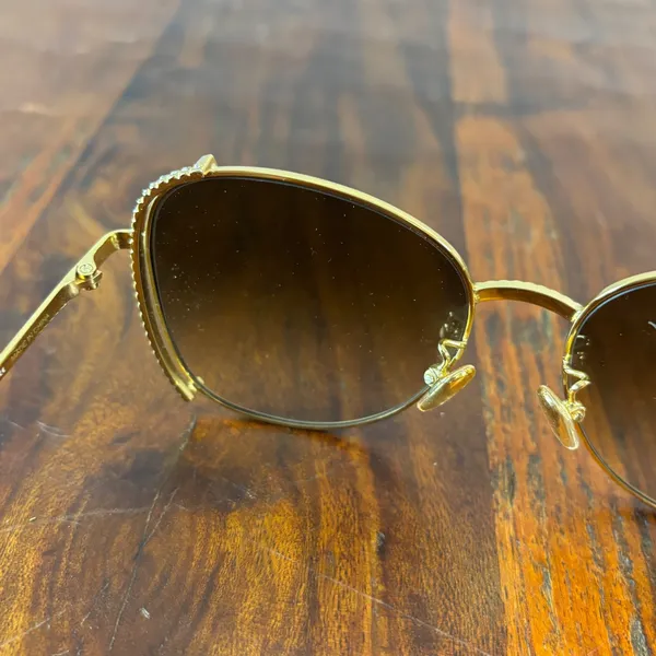 Charles & Keith Gold Butterfly Swarovski Crystal Sunglasses CK3-71280532 Brown‎ - Image 13