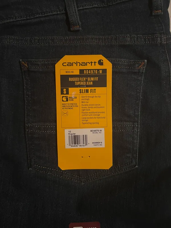 Carhartt slim tapered jean size 10 NWT - Image 2