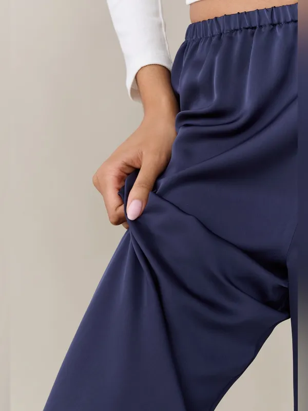 NWT Theory CAARA Ivanna Pant Navy Blue Size Large L Few Moda - Image 3