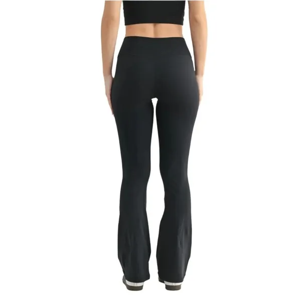 Yogalicious Women's Size Small Scrunch Front High Waist Flared Legging Black - Image 4