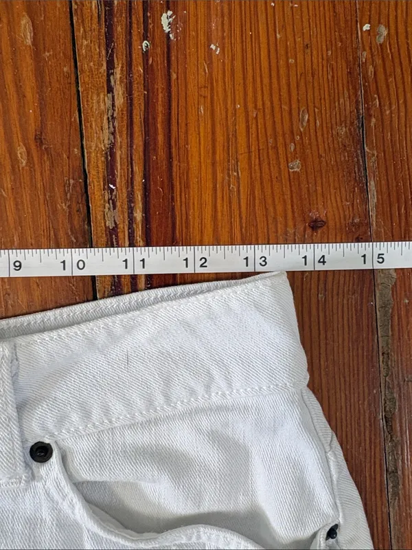 Garnet Hill White Denim Pencil Skirt Size 00 - Image 4