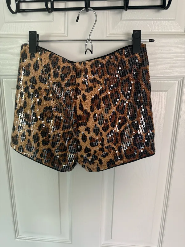 Amazon leopard bedazzled shorts  - Image 2