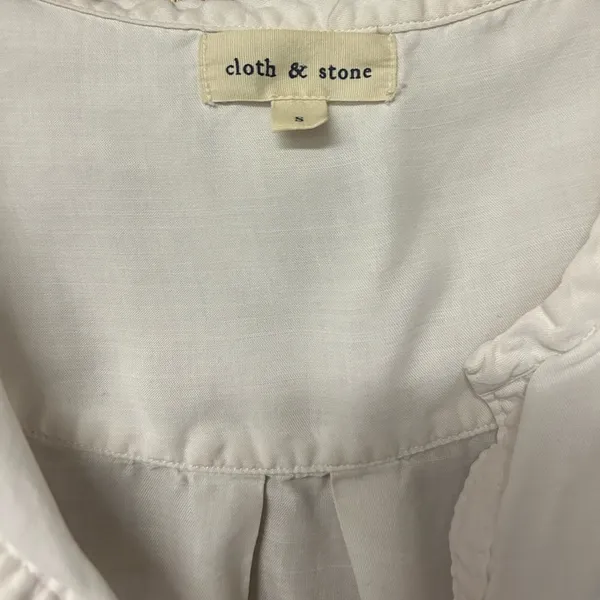 Cloth & Stone sleeveless white shirt size S - Image 2