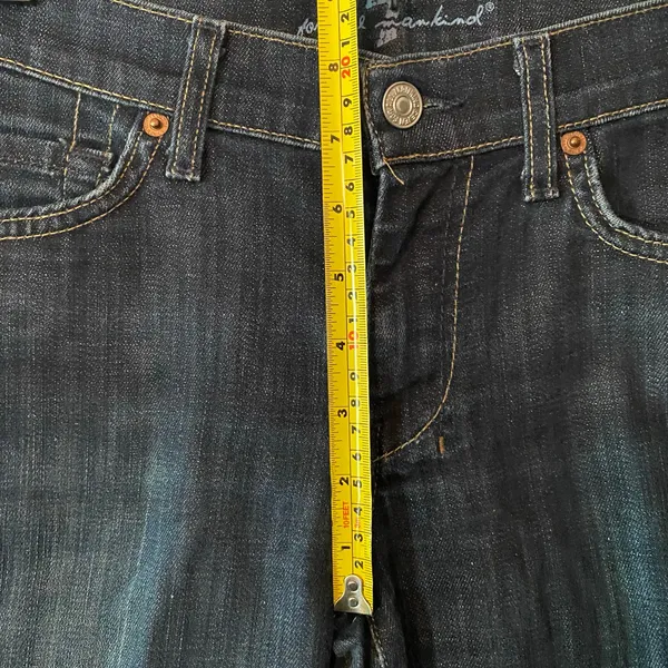 7 for all Mankind Dojo Capri Jeans Y2K Dark Wash Low Rise Retro Women's size 28 - Image 11