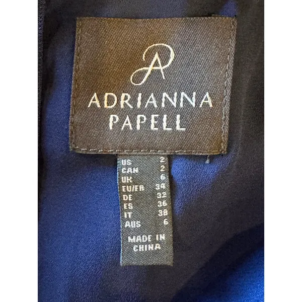 Adrianna Papell Dress Women 2 Blue Ruffle Faux Wrap‎ Mini Cocktail Party Career - Image 8