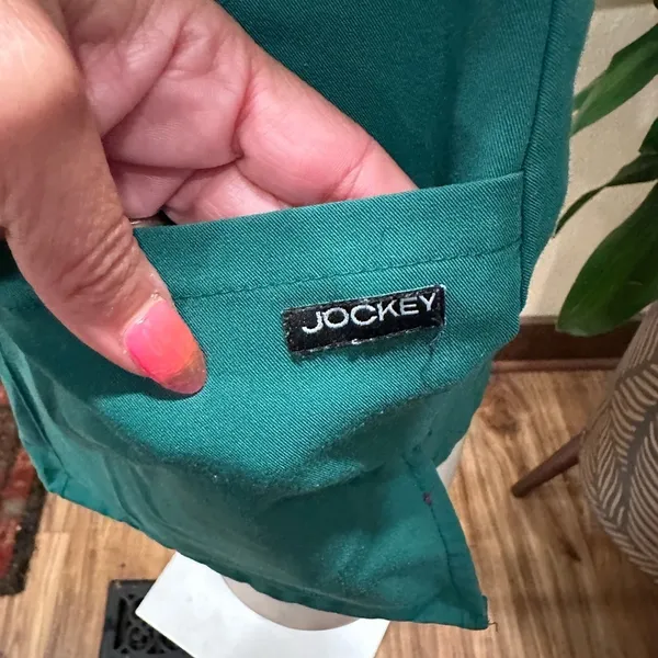 EUC Green Jockey medical scrub top size S Stretchy - Image 2