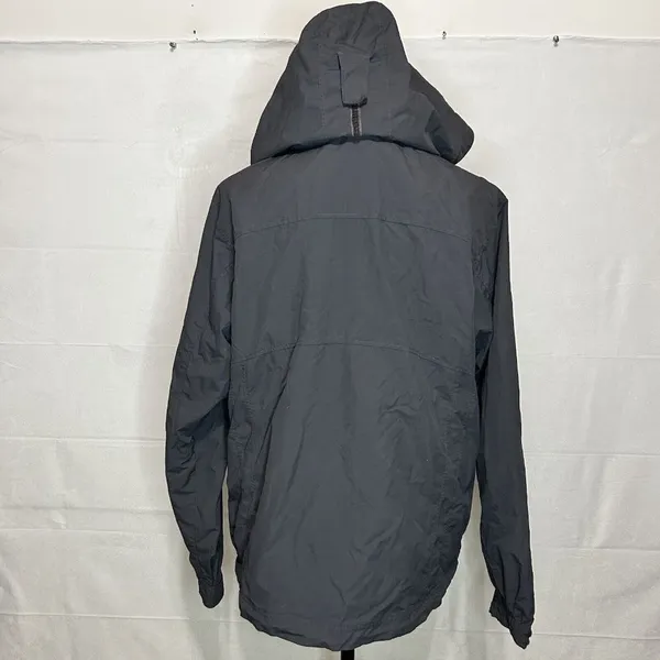 LL Bean Jacket Womens Medium Gray Hooded Jacket Windbreaker Nylon Vintage - Image 7