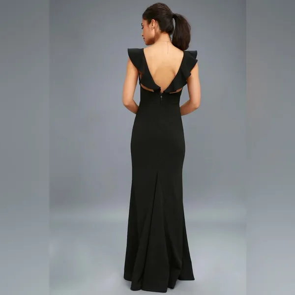 Lulus Perfect Opportunity Black Maxi Dress in Black, Size XL NEW w/Tag - Image 3