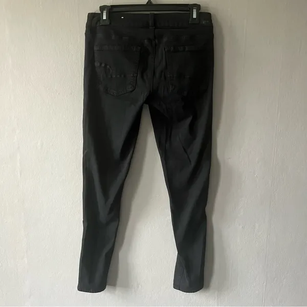 Super Stretch Distressed Black Jeggings Size 6 - Image 4