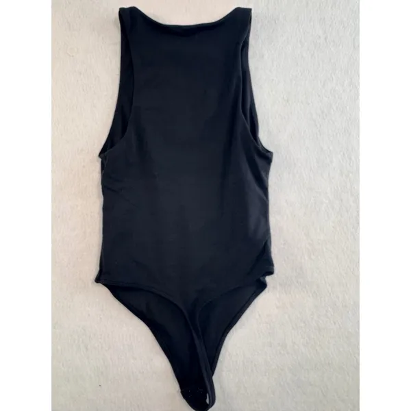 Babaton Aritzia Black High Neck Racerback Thong Bodysuit Small Sleeveless Top‎ - Image 2