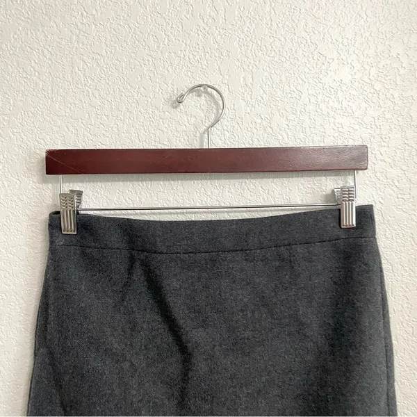 J Crew Womens Skirt Gray Grey Wool No2 Pencil Lined Back Slit Size 2 - Image 4