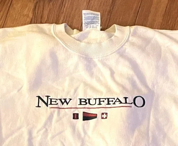 Gildan ⛵️🎣New Buffalo, MI Sweatshirt🎣⛵️~ med - Image 2