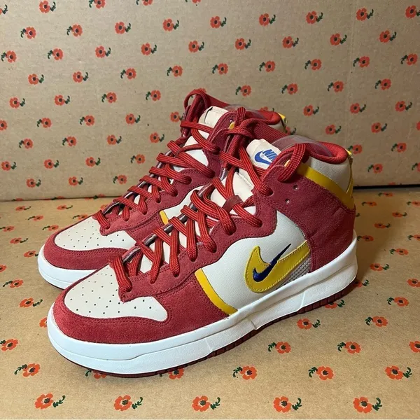 Nike Dunk High Up Cinnabar Red Gold Sneakers Women’s 10.5‎ - Image 2