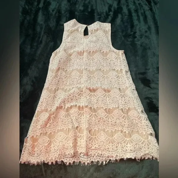 Speechless White Lace Halter Mini Dress‎ Boho Bohemian Rehearsal Size XS 0274 - Image 5