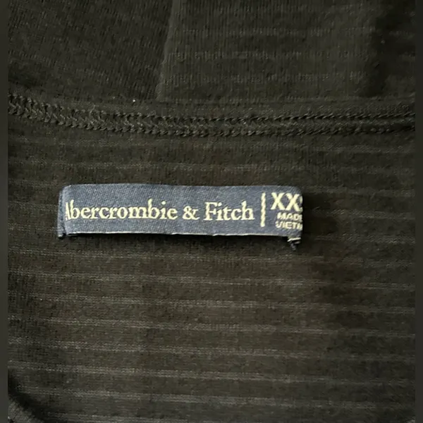 Abercrombie & Fitch Black Short Sleeve Tie-Waist Keyhole Button-Front Dress XXST - Image 10