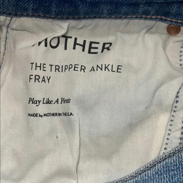 MOTHER The Tripper Ankle Fray Straight Leg Distressed Button Fly‎ Sz 27 - Image 10