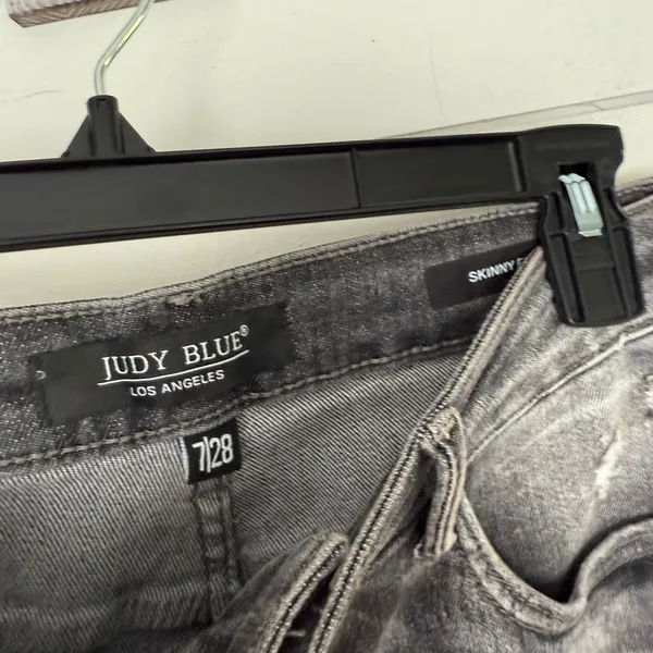 Judy Blue Women’s 7/28 Black Wash Skinny Fit Jeans - Image 2