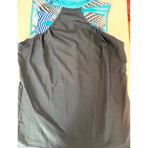 Golf Tennis Pickleball Sleeveless Golf Top Blue Yellow Small Swingdish USA - Image 4