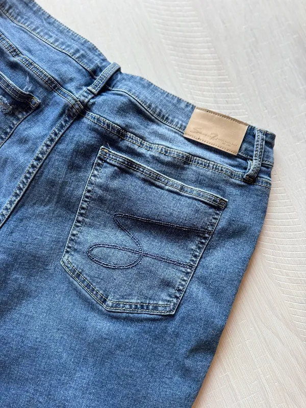 Seven7 Women's Relaxed Bermuda Distressed Denim Shorts - Image 7
