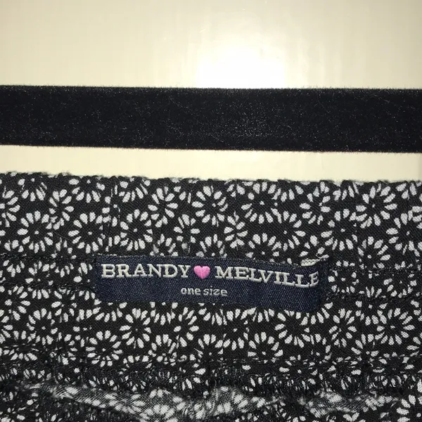 Brandy Melville Navy Floral Skirt - Image 2