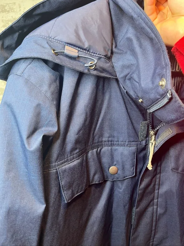 Columbia | women navy blue full zip coat with hood - Image 3