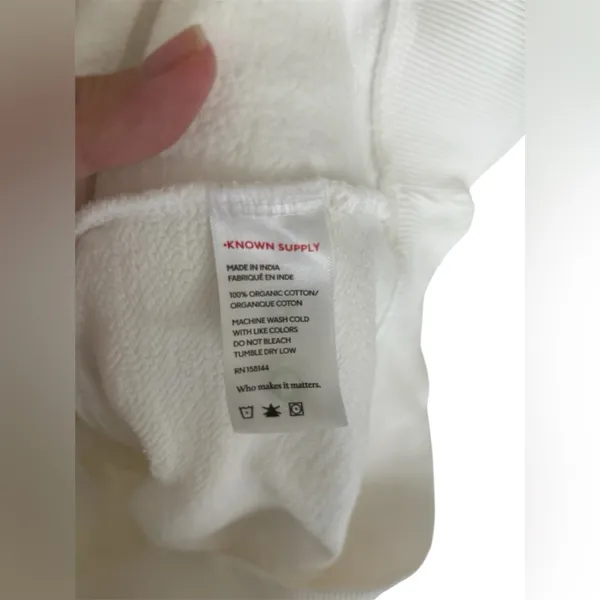 Known Supply Organic Cotton White Hoodie with Panda - Image 3