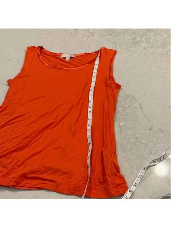 Banana Republic Orange Sleeveless Top Medium - Image 9