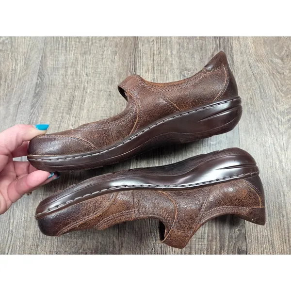 Montana Artisan Crafted Mary Jane's Brown Leather Low Heel 6.5M Shoes - Image 4