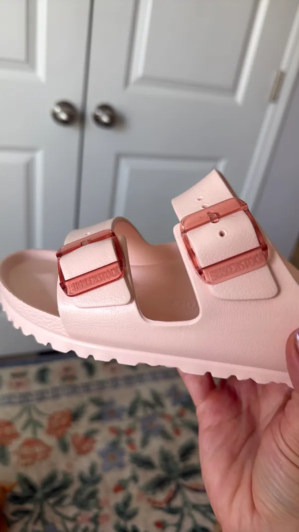 Birkenstock Pink Arizona Big Buckle Sandals - Image 9
