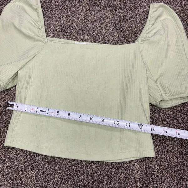 Double Zero green ribbed crop top in a M - Image 5