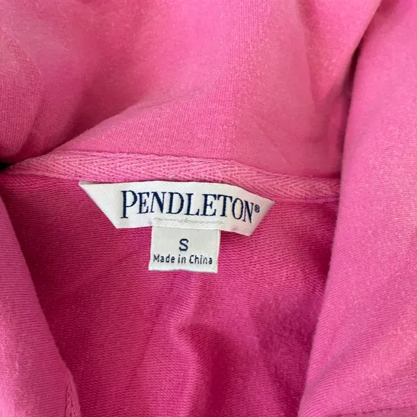 Pendleton Pink Full Zip Vest Hooded Collar Fleece Size Small‎ - Image 2
