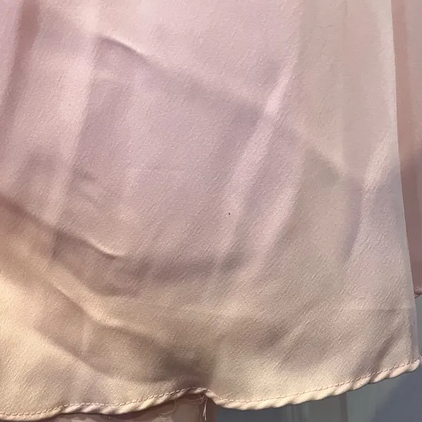 David’s Bridal Light Pink Bridesmaid Dress Size 6 Slit Spaghetti Strap Formal - Image 5