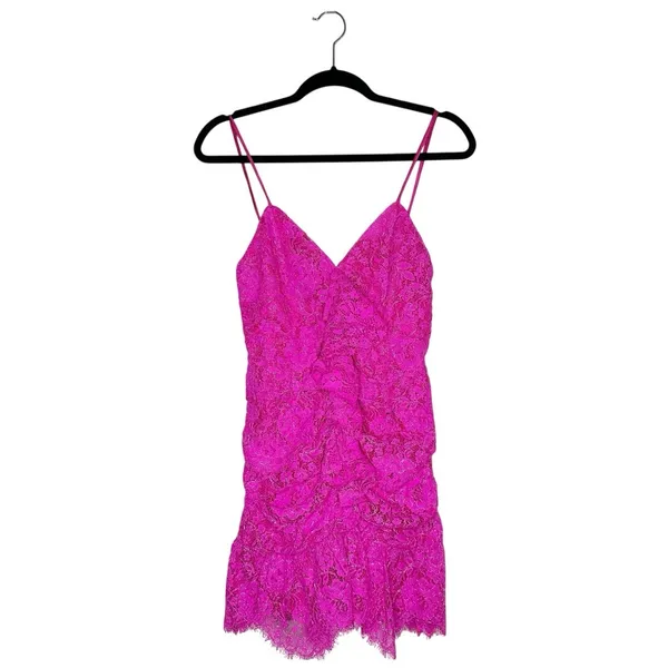 Revolve NBD Ruffle Lace Mini Dress Women's Pink Size Small - Image 2
