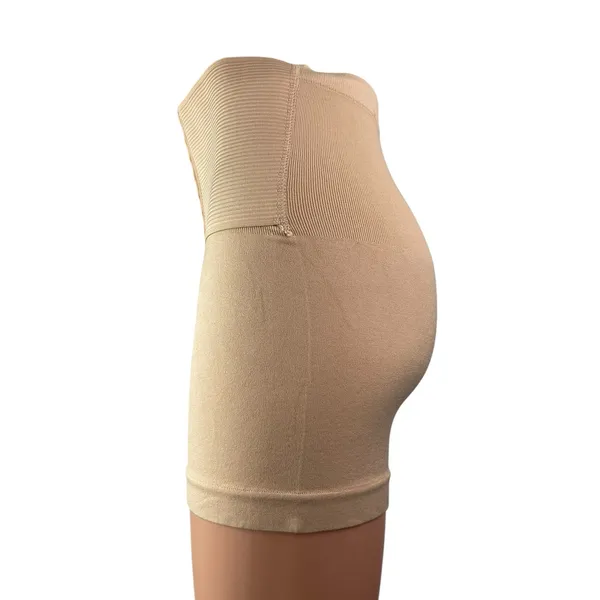 Women's Beige High Rise Waist Trainer Tummy Control Girdle Shapewear Shorts S/M - Image 4