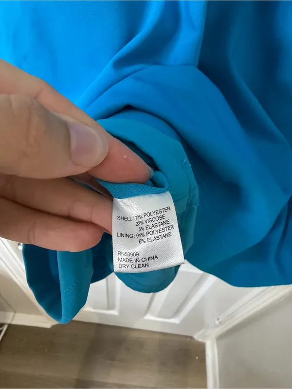 Antonio Melani Sleeveless Teal Shift Dress Size 4 Summer Work‎ Casual Minimalist - Image 7