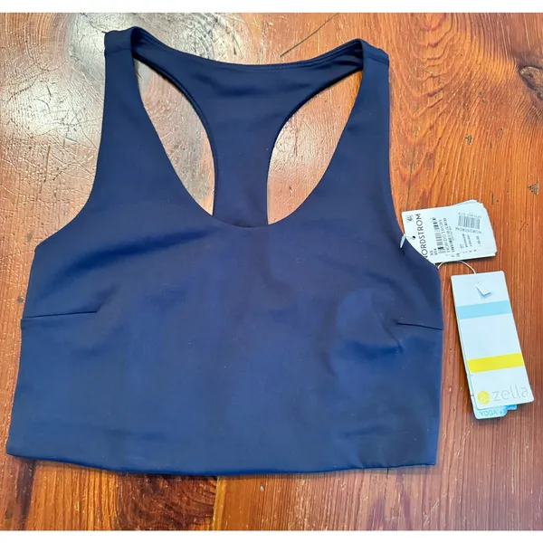 Zella Studio Lite Longline Sports Bra in Navy Blue XS NWT - Image 4