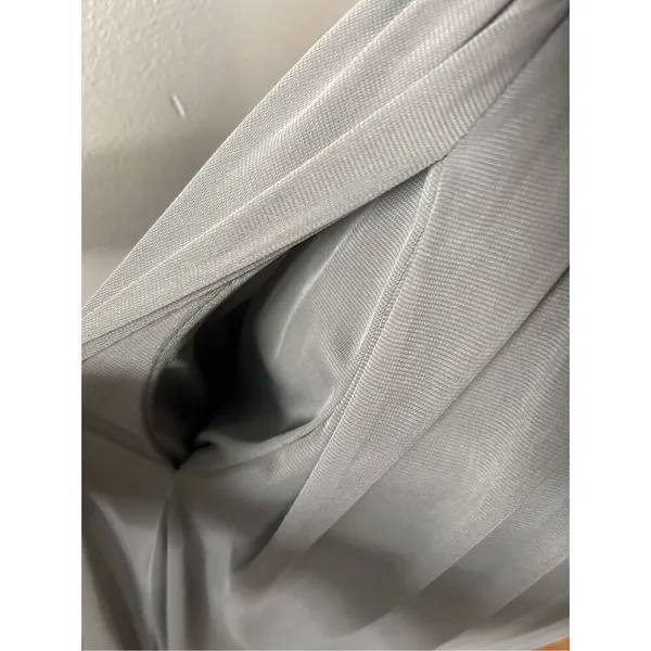 Azazie Leah style steel gray bridesmaid made of honor dress maxi with pockets se - Image 4