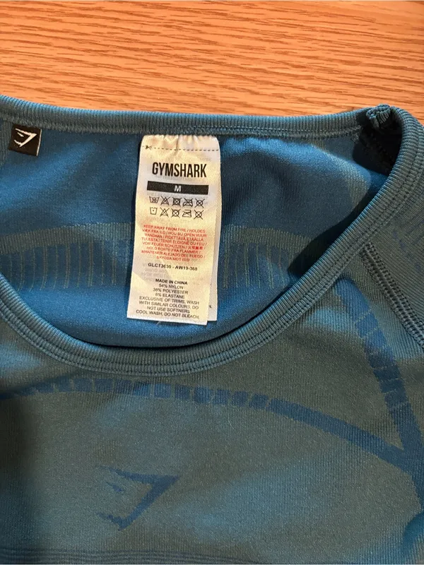 Gymshark Seamless Long Sleeve Crop Top - Teal Blue - Image 3