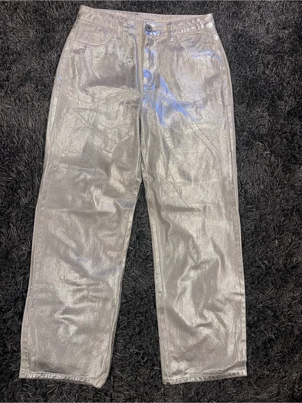 🌺Forth + Bay Silver Painted Denim Jeans Size 8 New🌺 - Image 3