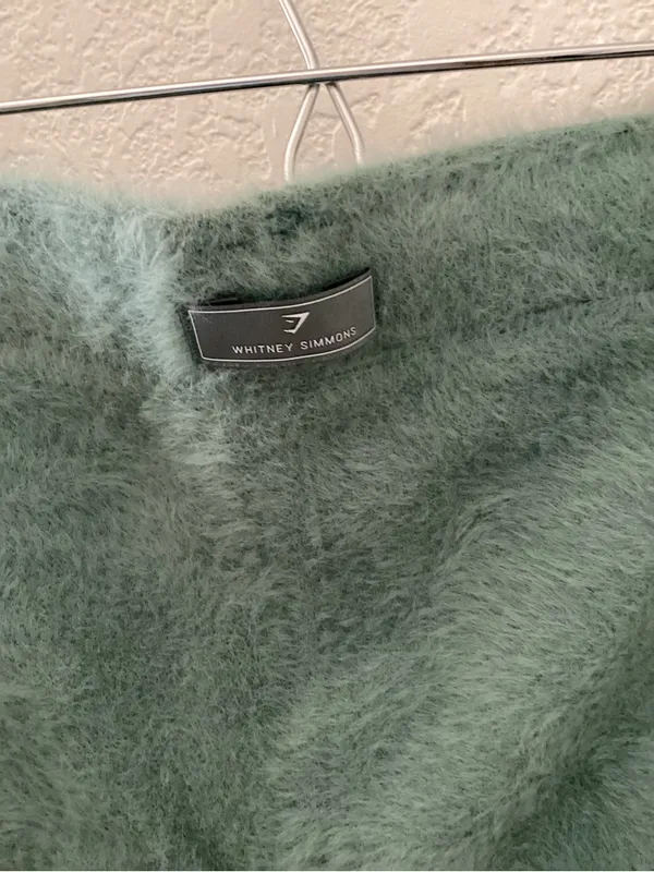 Gymshark x Whitney Eyelash knit shorts Sage green - Image 4