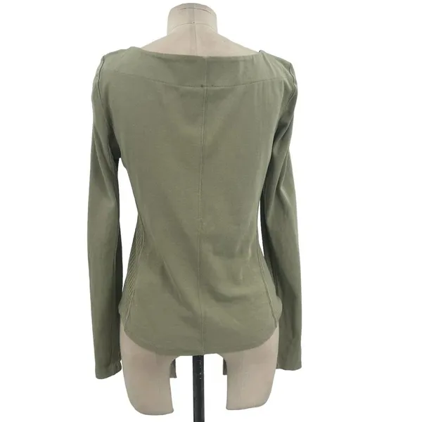 Free People Looking Back Lace-Up Top Sage Green Size Medium‎ - Image 8