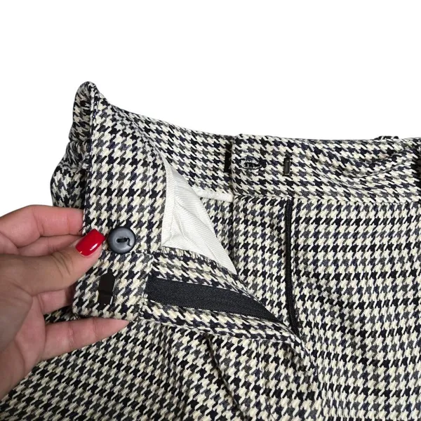 Zara Brown Houndstooth High Waist Women's Shorts Size:‎ S - Image 4